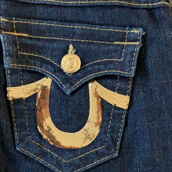 True religion dark blue jeans - Picture 2 of 6